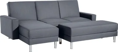 Produktbild von Max Winzer Funktionssofa mit Hocker Just Fashion - Flachgewebe denim - Maße: 230 x 144 x 92 cm