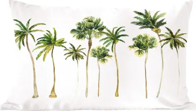 Produktbild von MuchoWow® Zierkissen Sofakissen Wohnzimmer Dekokissen 50x30 cm Dschungel - Palme - Grün - Wohnzimmerdekoration - Polster mit Photo