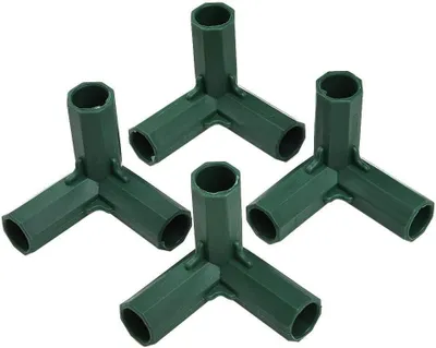 Produktbild von Kunststoffverbinder für Kletterpflanzen, 4 Stück, 16-mm-Rohrverbinder für Gewächshausrahmen