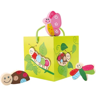Zdjęcie produktu dla Small Foot 5714 Kostka aktywności motorycznej Świat owadów, zielona (1 szt.)