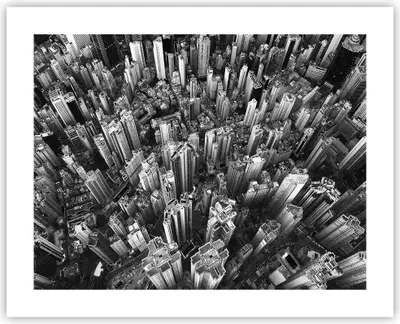 Produktbild von Poster - Poster ohne Rahmen - Wolkenkratzer mit Berge - 50x40 cm - Wand Bild - Wanddeko - Wandbilder - Kunstposter - Wandposter - Bilder - Kunstdruck - Wanddekoration - Wandbild - P2XAA50x40-4453