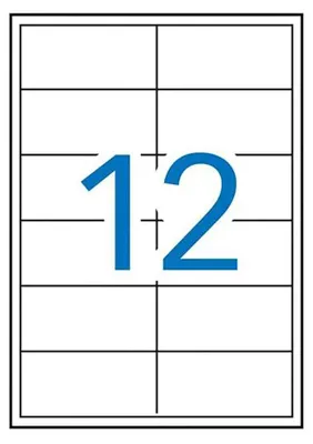 Immagine prodotto di Apli – etichette bianche rimovibili, 97 x 42,4 mm (L x A), 1.200 pezzi, 12 per foglio (3057)