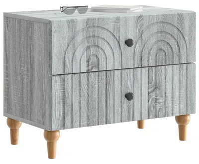 Zdjęcie produktu dla Szafka nocna vidaXL, szara Sonoma, 62 x 34,5 x 48 cm, materiał drewnopochodny