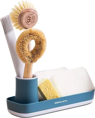 Produktbild von Küchenorganizer und Badezimmer Organizer - 2 in 1 Ordnungssystem - Aufbewahrung von Küchenutensilien oder als Ordnungshelfer im Bad - Spülbecken Organizer (blau)