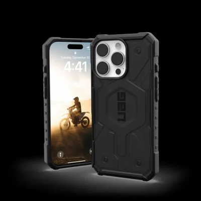 Produktbild von Urban Armor Gear Pathfinder, Cover, Apple, iPhone 16 Pro, 16 cm (6.3"), Schwarz
