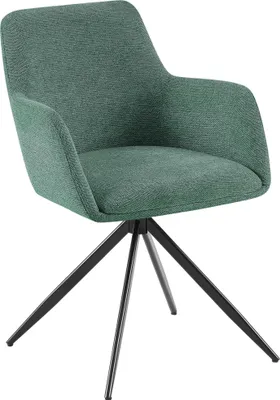 Produktbild von Esszimmerstuhl PELON - Stoff Grün 56x62x81 cm | Essstühle Esszimmerstühle Küchenstühle Wohnzimmerstühle
