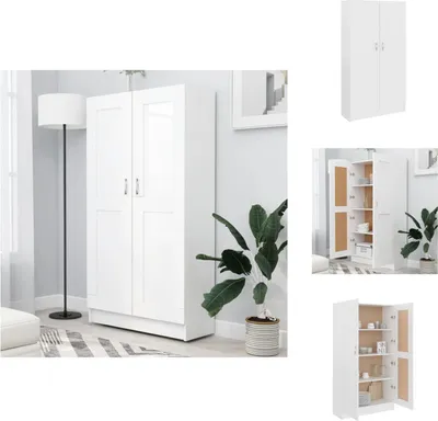 Obrázok produktu pre vidaXL Regál biely 82,5x30,5x150 cm Materiál na báze dreva - Regály a knižnice