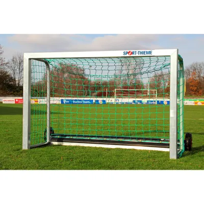 Produktbild von Sport-Thieme Mini-Fußballtor "Safety" mit PlayersProtect, Inkl. Netz, grün (MW 4,5 cm), 1,80x1,20 m