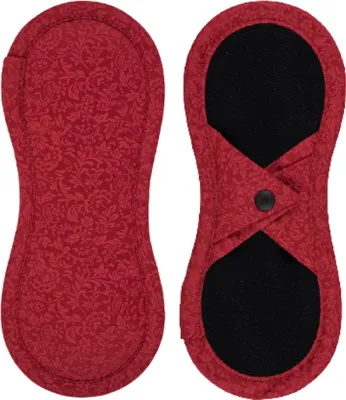 Produktbild von Bamboolik waschbar Slipeinlagen Rot mit Druckknöpfen - 3 Stück