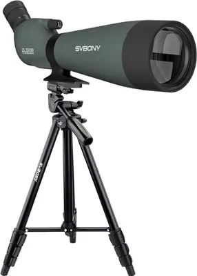 Immagine prodotto di Cannocchiale Svbony SV28 25-75x100 mm, con treppiede per fotocamera e adattatore per cellulare, H-K9L Porro Prisma FMC, per riprese sportive, birdwatching, animali selvatici