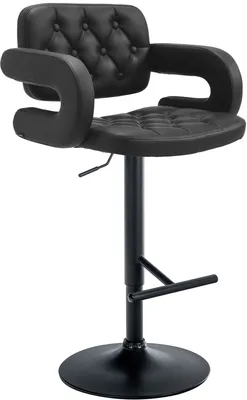 Produktbild von CLP Barhocker Dublin Kunstleder höhenverstellbar und drehbar schwarz Gestell Farbe schwarz