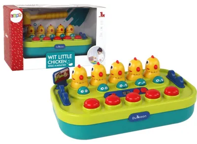 Produktbild von Leantoys Arcade-Spiel Whac-a-Mole Chicken Hammer Lichter Sounds Batteriebetrieben