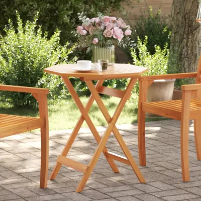 Obrázok produktu pre Maison Exclusive - Skladací záhradný stôl Ø70x75 cm z masívneho dreva akácie