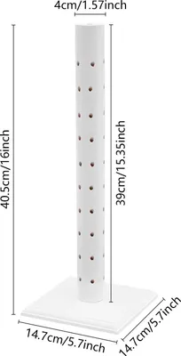 Produktbild von Holz Lollipop Halter - Lutscher- & Cake-Pops-Ständer - 62 Löcher - Freistehend - Kiefernholz - Modernes Weiß