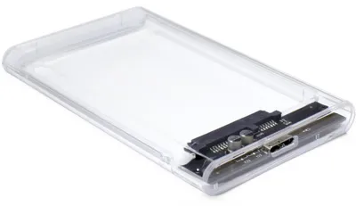 Zdjęcie produktu dla Inter-Tech GD-25000, Obudowa HDD, 2.5", SATA, druga generacja szeregowej magistrali komputerowej (serial ATA II), Serial ATA III, 5 Gbit/s, Połączenie USB, Przezroczysty