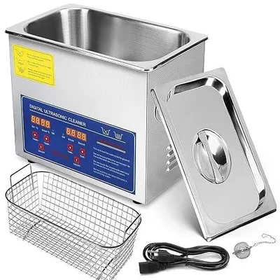 Productafbeelding van Ultrasoon reiniger, 3 liter. Ultrasoon reinigingsapparaat, ultrasoon reiniger met verwarming. Digitale timer, geschikt voor brillen, sieraden, protheses, munten