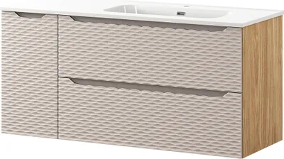 Produktbild von Waschtisch 120cm, Eiche mit beige, OLUO-56-BEIGE