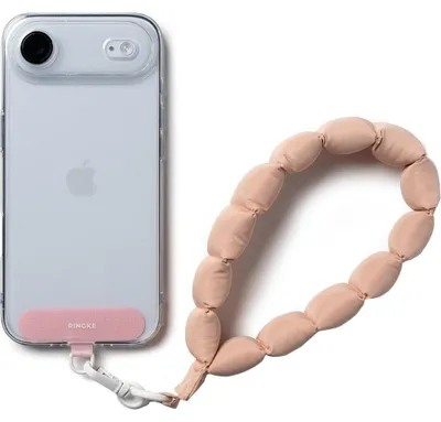Image de Bracelet universel pour téléphone portable, Ringke Holder and Puffer Hand Strap, rose