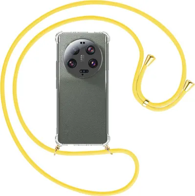 Produktbild von Handykette Backcover-Schutzhülle mit Band (Metall goldfarben) für Xiaomi 13 Ultra (6.73'') - gelb