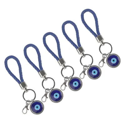 Imagen del producto de Llavero con dije de ojo, llavero con ojo azul, dije de ojo, amuleto de ojo azul, joyería turca con dije de ojo, llavero con dije de ojo, regalo para festividades