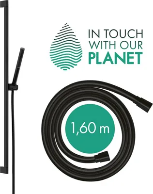 Zdjęcie produktu dla hansgrohe Pulsify S zestaw prysznicowy 100, 1 strumień oszczędzający wodę+, reling prysznicowy 65 cm, 24373700