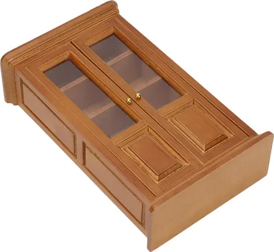 Produktbild von 1:12 Puppenhaus Miniatur Bücherregal Schrank Mini Holz Dekoration Möbel für Wohnzimmer ArbeitszimmerMaroon