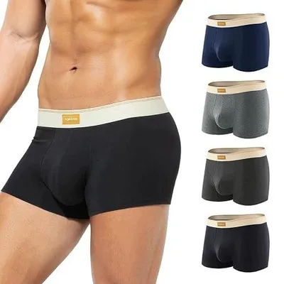 Zdjęcie produktu dla Bokserki męskie bawełniane ze stretchem oddychające 4 pary s 2XL