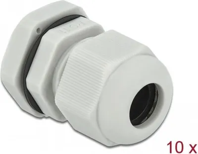 Produktbild von DELOCK Kabelverschraubung PG11 10 Stück grau