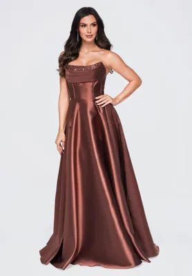 Produktbild von LARICA Abendkleid Gorset maxi flared LA-OM-DLR440 brown XL