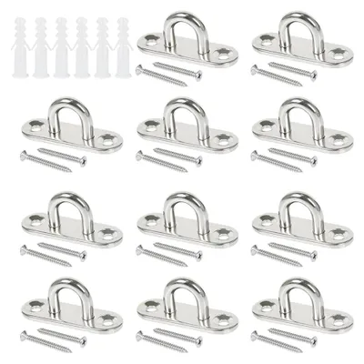 Produktbild von 12 Stück 304 Edelstahl Ösenplatte mit 5 mm Ösenhaken