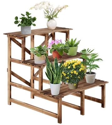 Produktbild von Pflanzentreppe Pflanzregal Blumenbank Blumentreppe Blumenregal Blumenständer Neu