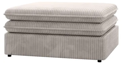 Produktbild von Masseno Sitzhocker SCORZA, Modern Polsterhocker, Fußhocker Creme