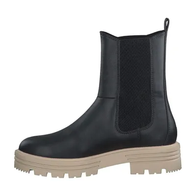 Image de s.Oliver Femmes Chelsea Boot Bottines à semelle compensée 5-25411-39, Taille:38 EU, Couleur:Noir