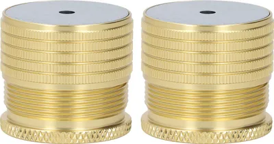 Produktbild von 2 Stück Möbelfüße, 23šC37 mm verstellbar, 50šC500 kg Tragkraft, Aluminiumlegierung, Bett-, Sofa- und Tischfüße, hellgoldfarben