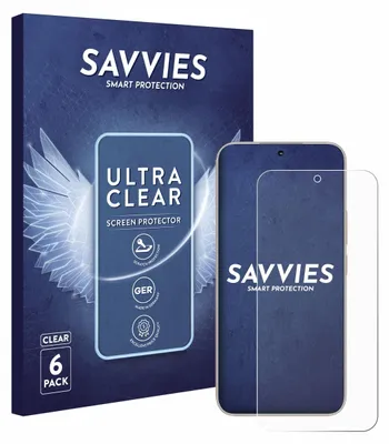 A product box and a screen protector for a smartphone.