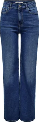 Produktbild von ONLY Damen Onlluna Hw Wide DNM Diabox Jeans, Dark Blue Denim, 28 W/32 L