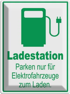 Produktbild von vianmo Blechschild 40x30 cm Parken Ladestation nur Elektrofahrzeuge Warnschild Hinweisschild Sicherheit Vorsicht