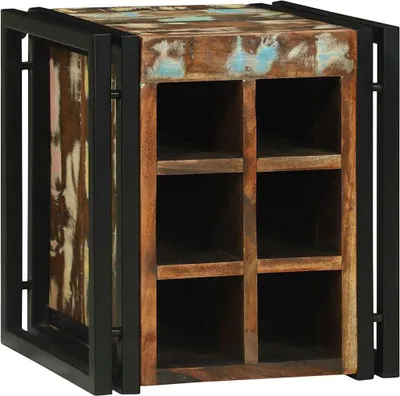 Immagine prodotto di vidaXL Portabottiglie 35 x 35 x 39 cm Legno massiccio riciclato