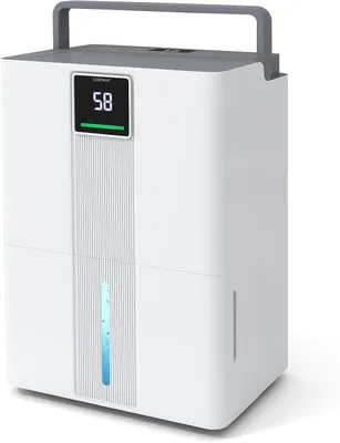 Immagine prodotto di Deumidificatore elettrico, capacità di 35 litri al giorno, deumidificatore silenzioso con 3 modalità, timer da 24 ore, display a 3 colori, tubo di scarico e ruote