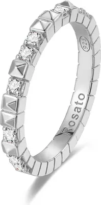 Immagine prodotto di Fedi da dito Anello nuziale Rosato Argento 14 Collezione Cubica - donna