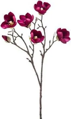 Produktbild von künstliche Magnolie Kirschblüte pink mit 5 Blüten H. 65cm Emerald Kunstblume WA