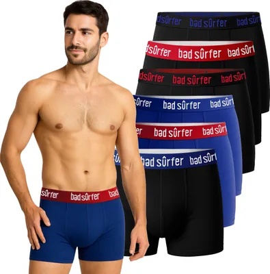 Obrázek produktu pro Pánské Boxerky Bad Surfer, Bavlna, Mix Barev, 6 Kusů, XL