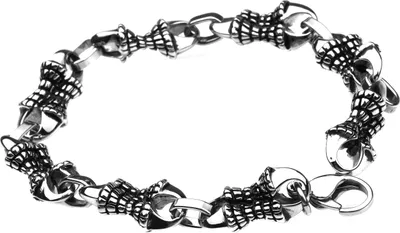Produktbild von Edelstahl Armband aus 316L schlicht mit Verzierungen