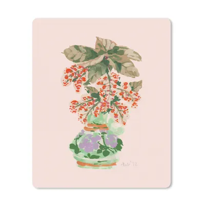 Produktbild von MuchoWow® Mauspad Mousepad Blumen - Vase - Pflanzen - Pastell 19x23 cm - Mousepads - Maus Mat - Pad - Mausunterlage - Mauspads - Spielen
