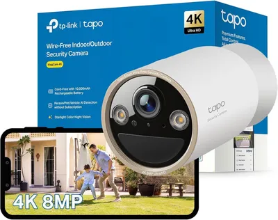 Produktbild von TP-Link Tapo C460(EU), IP-Sicherheitskamera, Draußen, 3840 x 2160 Pixel, Intern, Wand, Weiß