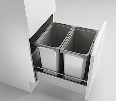 Produktbild von Naber Cox® Box 2T 400-2. Abfallsammler, hellgrau.  - Mülleimer