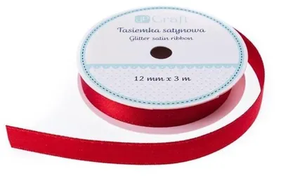 Produktbild von Rotes Satinband mit Glitzer, 3 m – Dalprint
