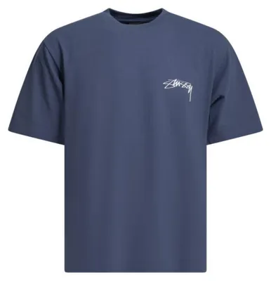Image de Stüssy t-shirt homme bleu en coton - L