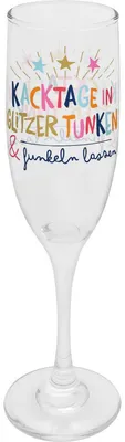 Sektglas 20 cl mit Motivprint "Funkeln"