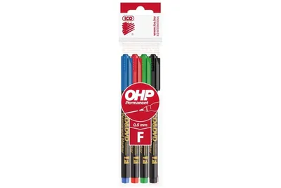 Produktbild von Permanentmarker für CD/DVD, 4 verschiedene Farben, Set, 0,5 mm, ICO 9580068004